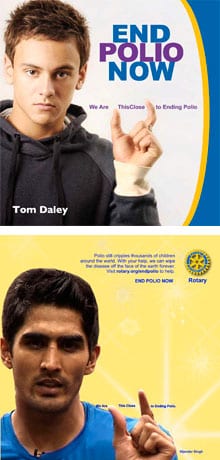 Olympic athletes help Rotary promote polio eradication