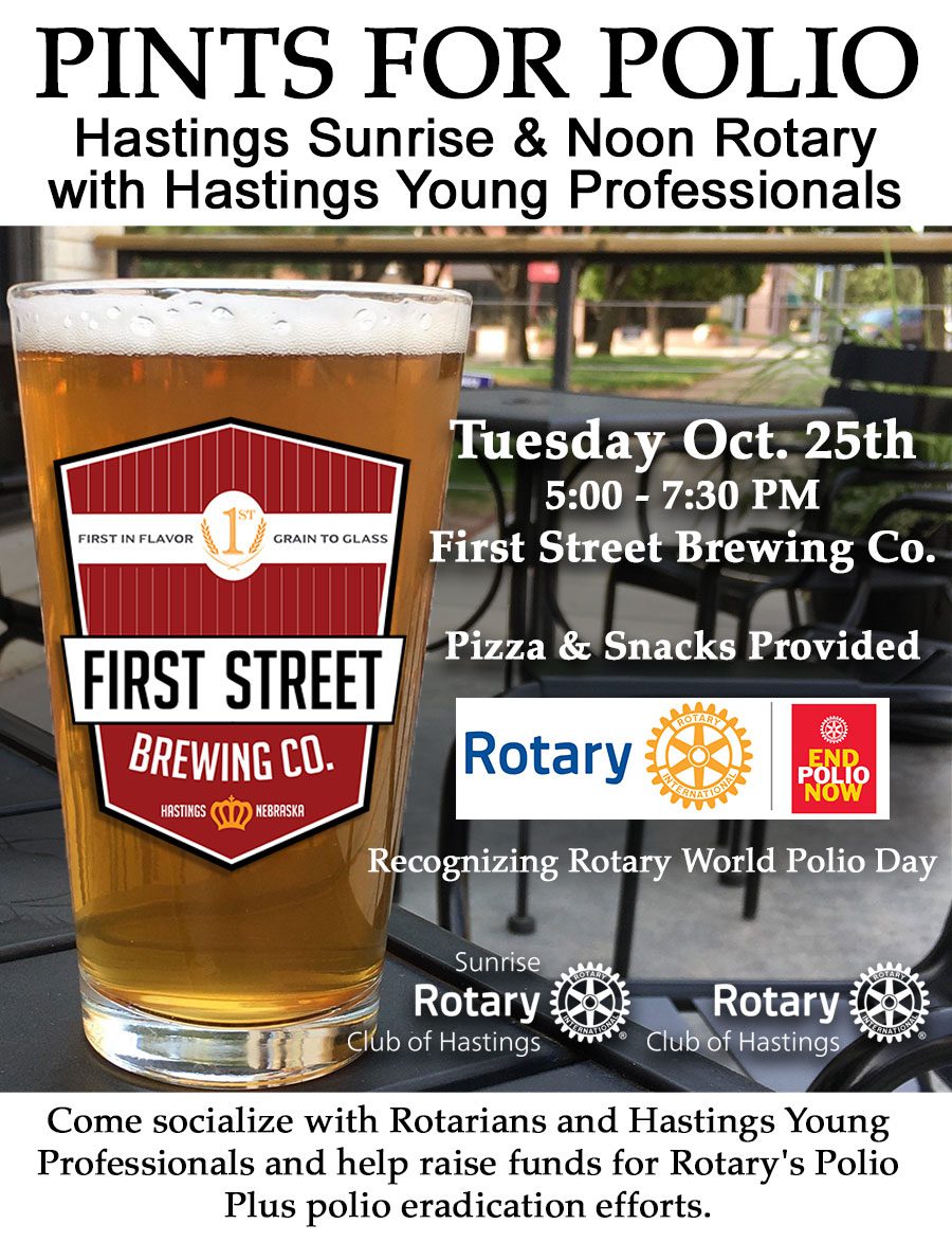 Pints for Polio - Gothenburg Rotary (Oct. 20, 2022)